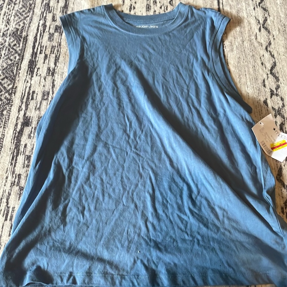 Calvin blue tank top m NWT